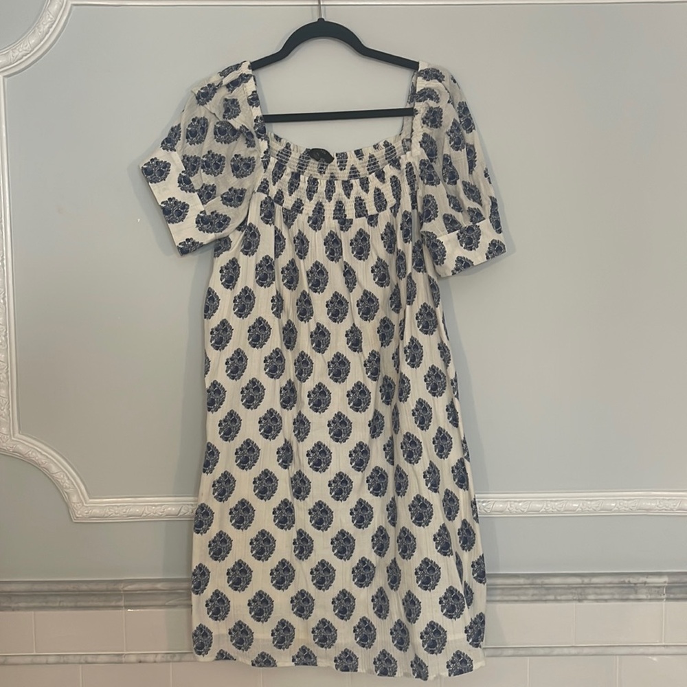 j Crew block print dress XL